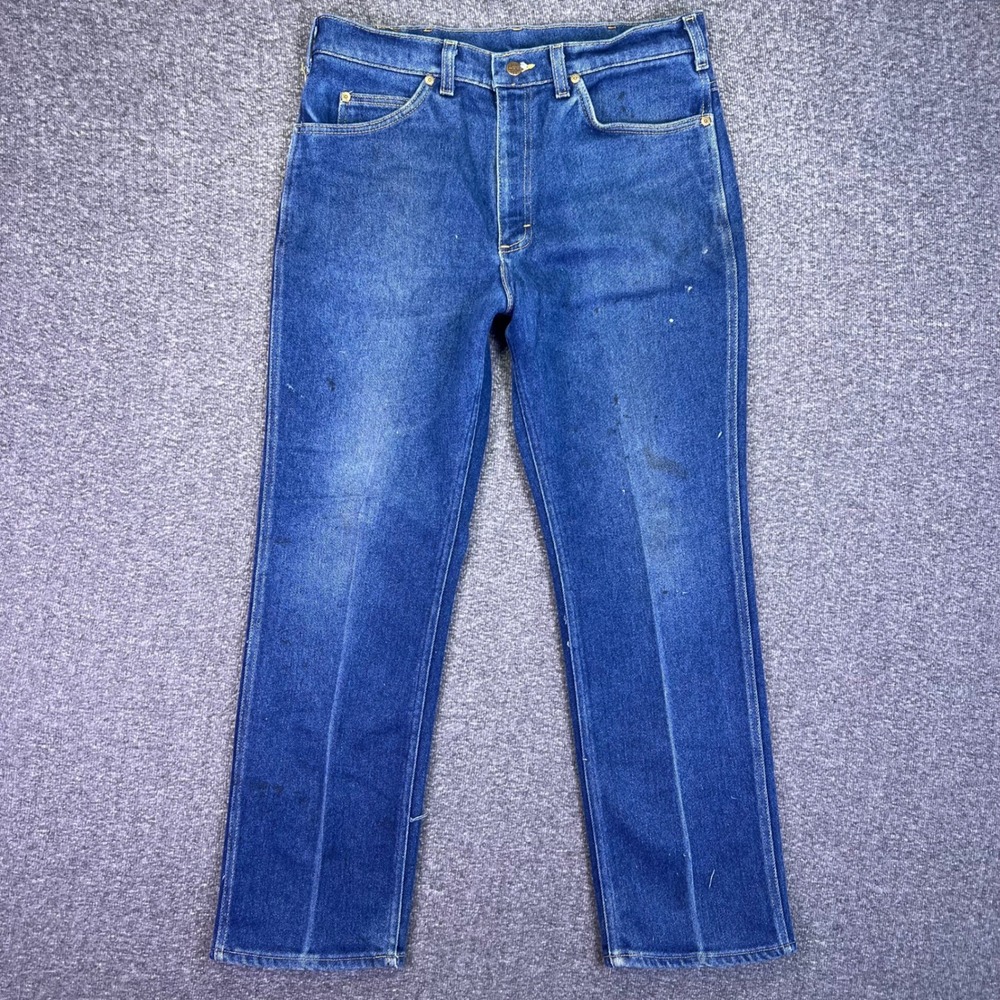 Lee Riders Jeans Mens 33x28 Straight Vintage 70s Workwear Distressed Talon 42